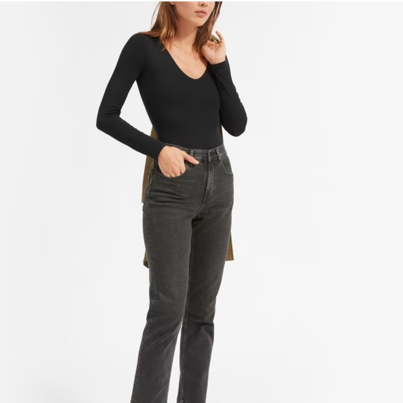 Everlane The Long-Sleeve V-Neck Bodysuit Size XS NWT - Picture 2 of 5